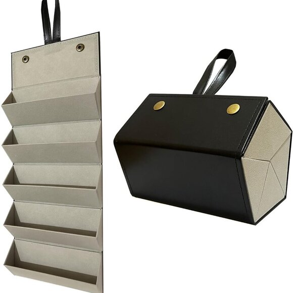 Accessories - Sunglasses Organizer PU Leather 5 Slots Eyeglasses Storage Travel Case